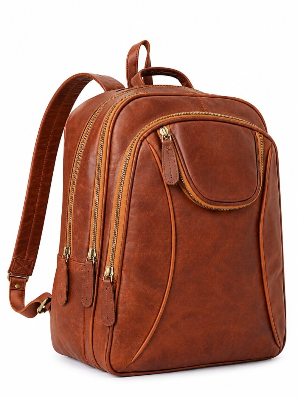 Everyday Leather Backpack Men Women Full Grain Handmade Laptop Travel Bag